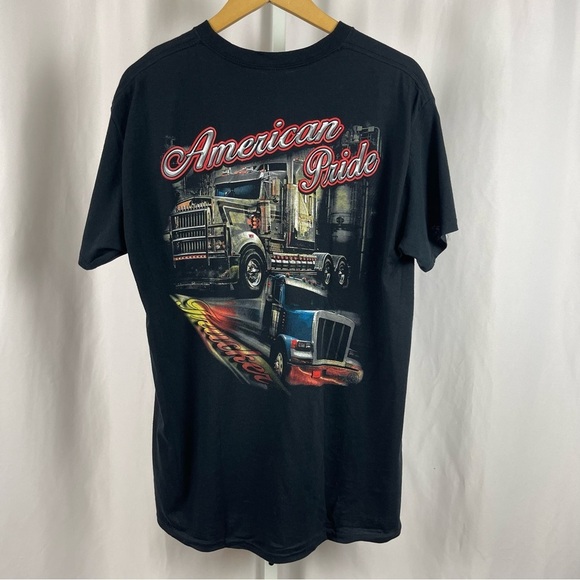 Semi Truck Trucker Diesel Large AOP Big Graphic Tee Bundle American Eagle USA - Picture 7 of 16